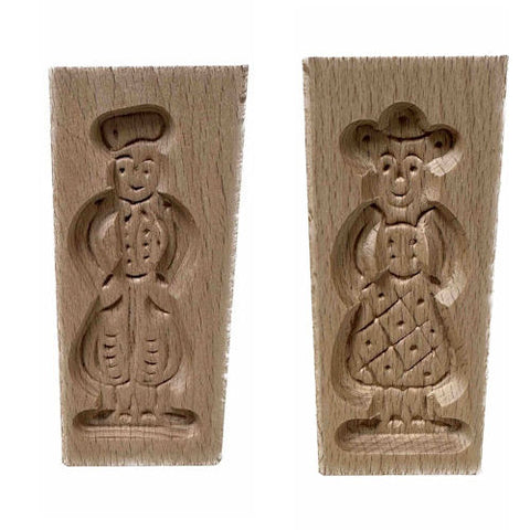 Speculaasplank mini man - vrouw Beukenhout