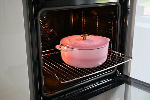 Braadpan gietijzer roze Combekk