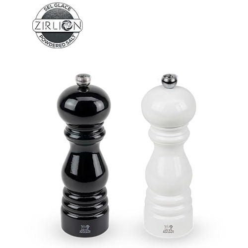 Peper en zoutmolen Duo Paris zwart- wit 18 cm