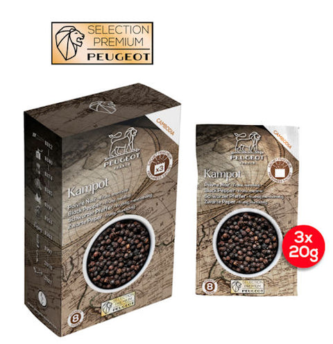 Zwarte peper uit Cambodja 3 x 20 gram