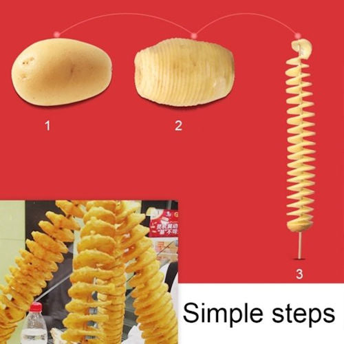 Aardappel spiraal snijder rvs
