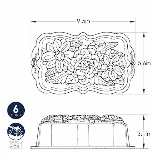 Nordic Ware Bakvorm Wilde bloemen