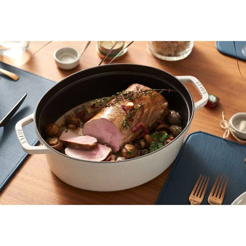 Braadpan Staub White Truffel ovaal 31 cm