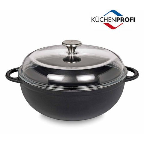 Hapjespan 28 cm Kuchenprofi Marmite (zwart)