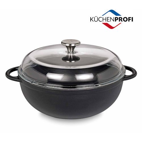 Hapjespan 28 cm Kuchenprofi Marmite (zwart)