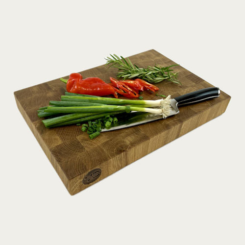 Butcher block 42 x 28 cm VD5 Eiken Kopshout hakblok