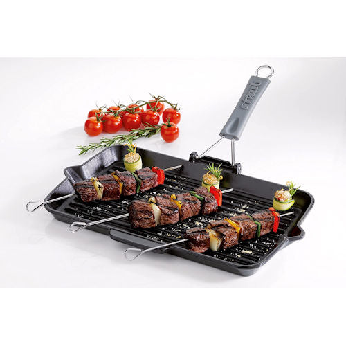Grillpan Staub Gietijzer 34 x 21 cm zwart