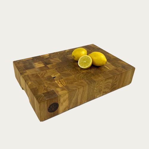 Butcher block 40 x 40 cm VD8 Eiken Kopshout hakblok