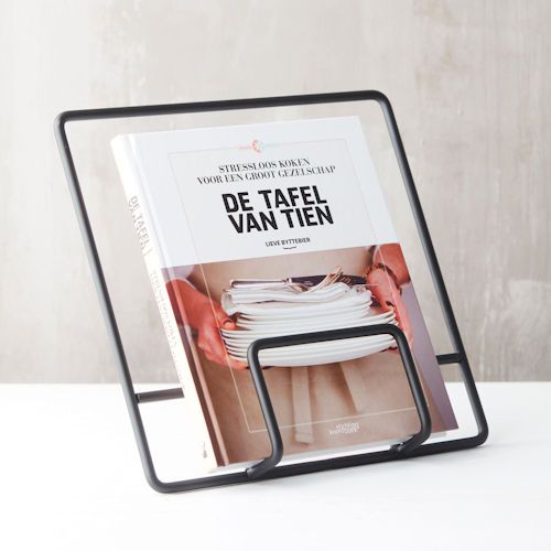 Kookboekstandaard zwart