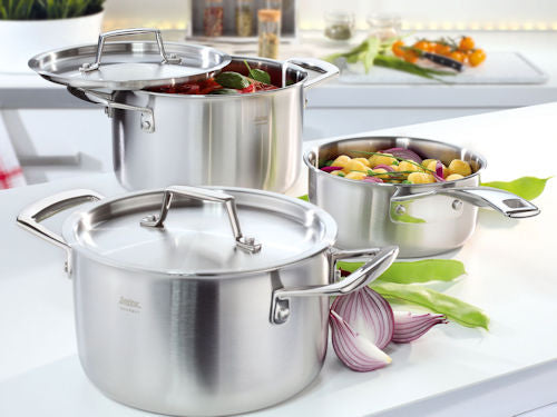 Pannenset 4 dlg Gourmet rvs Spring