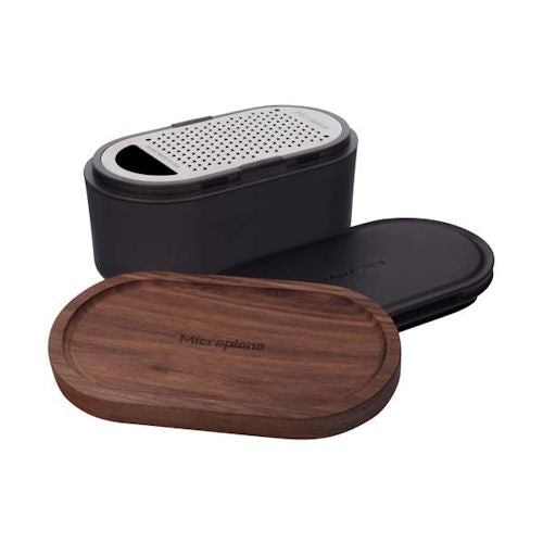 Rasp met opvangbakje Microplane walnoot