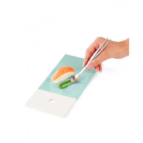 Proeflepel met pincet goudkleurig