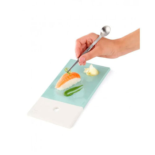Proeflepel met pincet goudkleurig