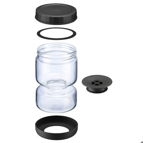 Uitlek pot glas