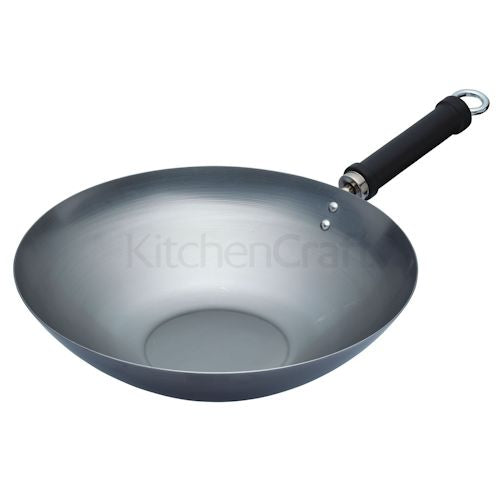 Wok plaatstaal 30 cm