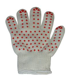 Ovenhandschoen wit / rood