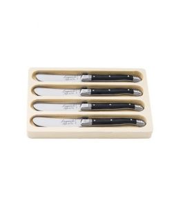 Laguiole botermes 4 dlg Zwart 