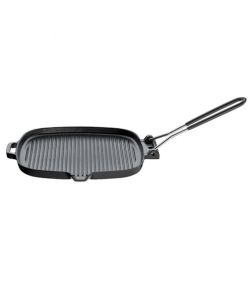 Grillpan met inklapbare greep