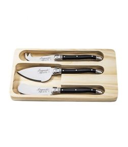 Laguiole kaasmessen 3 dlg Premium line Zwart