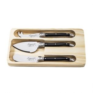 Laguiole kaasmessen 3 dlg Premium line Zwart