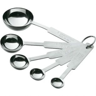 Maatlepelset 5 delig RVS