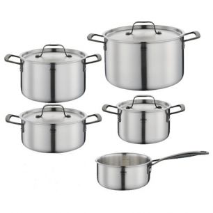 Pannenset 5 dlg Gourmet Black Spring